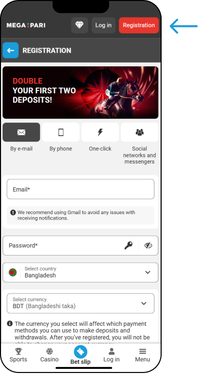 Registration and Login - Megapari Bangladesh
